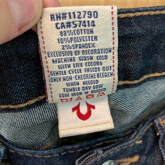 TRUE RELIGION Sz 31 Mid-Wash Boot  Cut Jeans - Picture 5 of 12